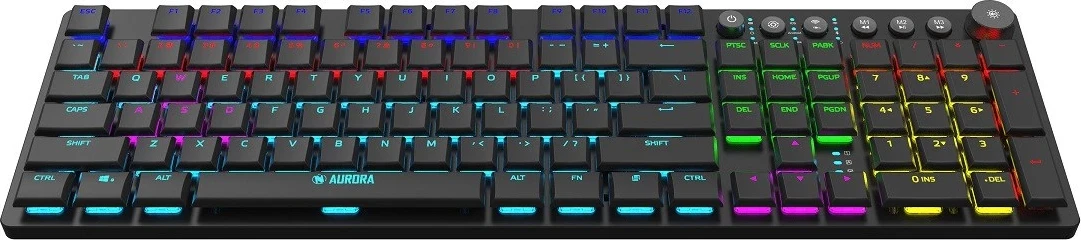 Brezžična tipkovnica RF iBox AURORA K-6 + Bluetooth QWERTY, črna