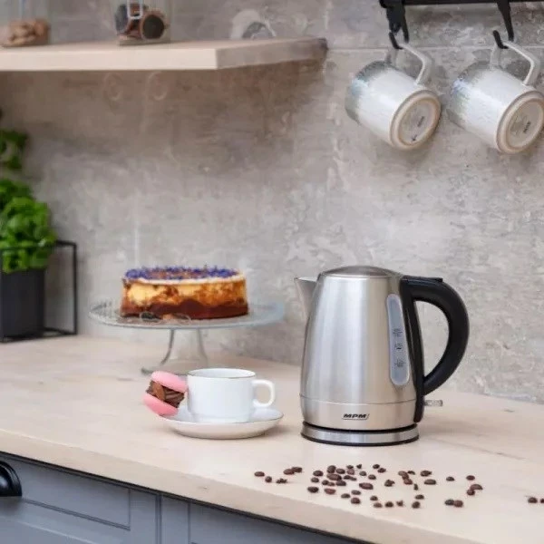 Električni džezva za kuhanje vode 1 L 1630 W, MPM MCZ-118, inox