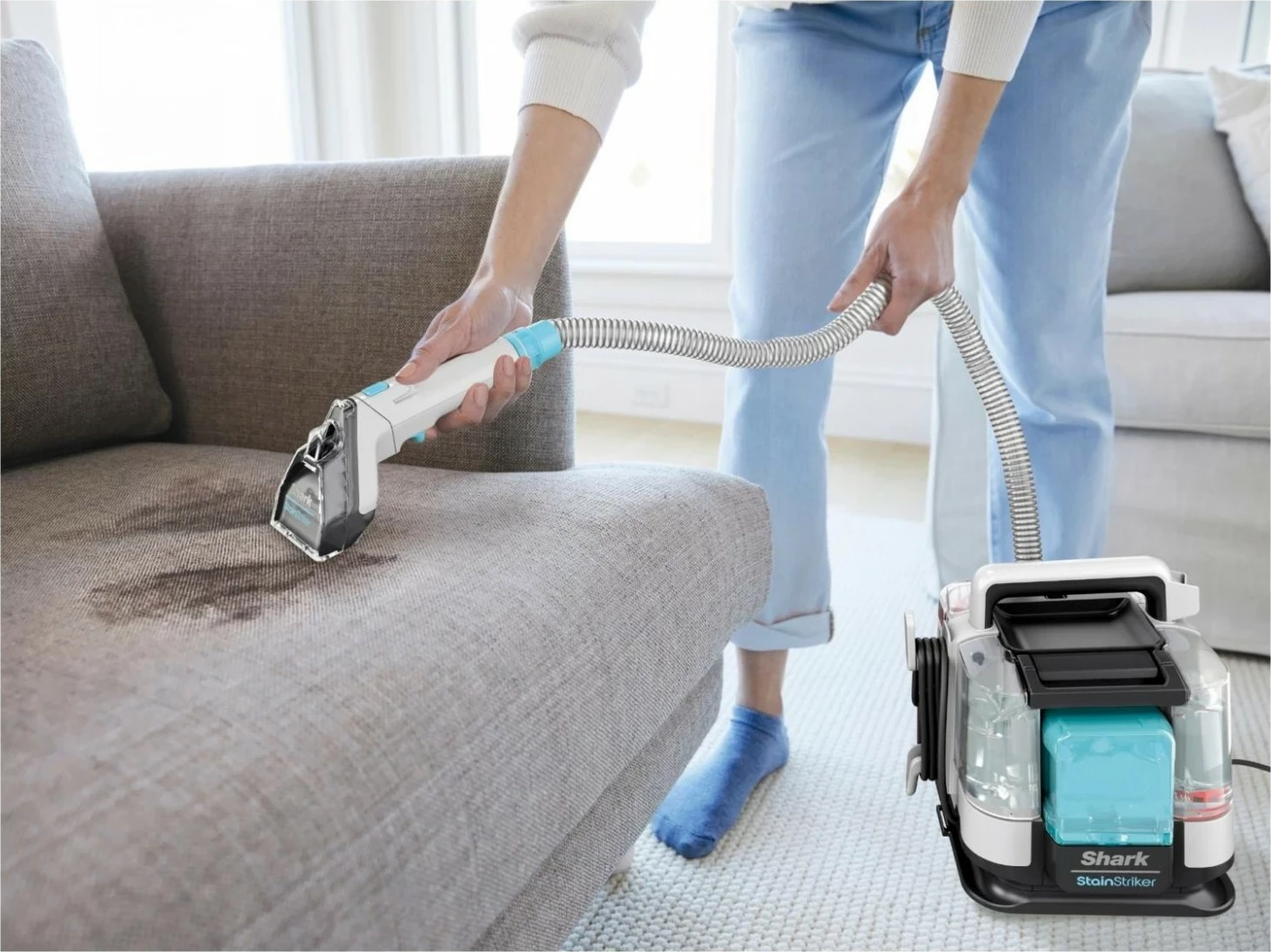 Pometno-vlažilni čistilec, Shark PX200EUT, bel