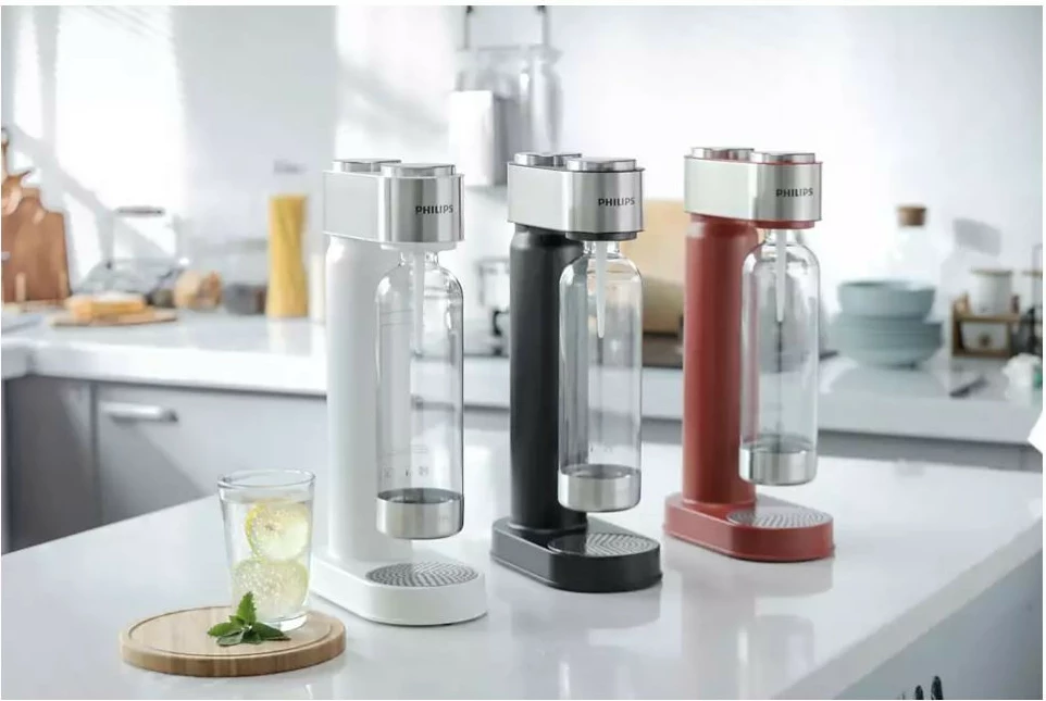 Saturator vode 1 L Philips GoZero ADD4902BK/10, inox, črn