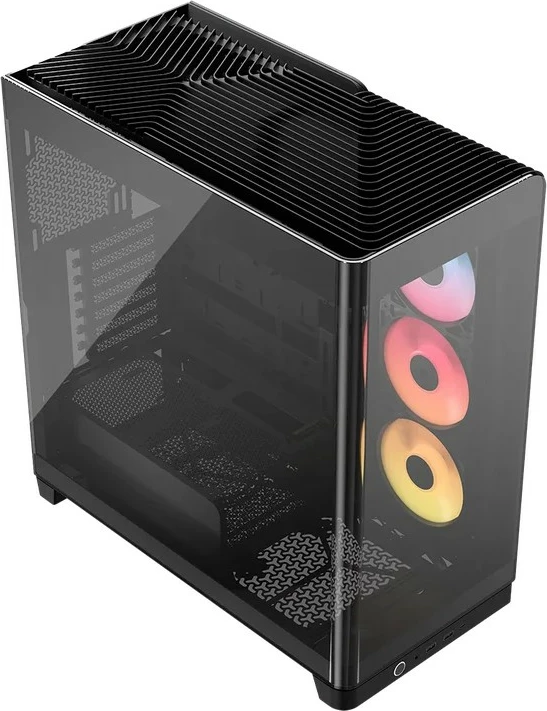 Računalniško ohišje Corsair 4500X LX RGB midi tower, kaljeno steklo, črno