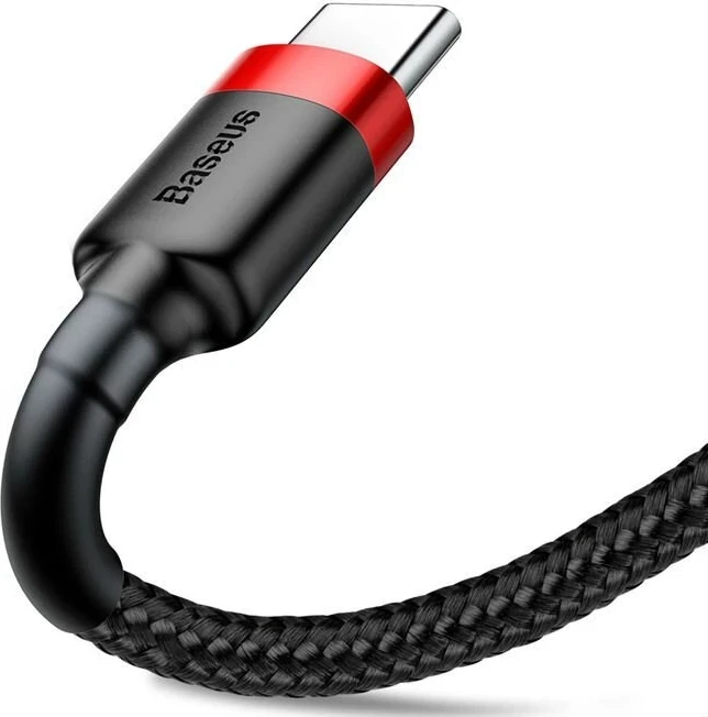 USB kabel, 2 m, USB A na USB C, črn in rdeč Baseus Cafule