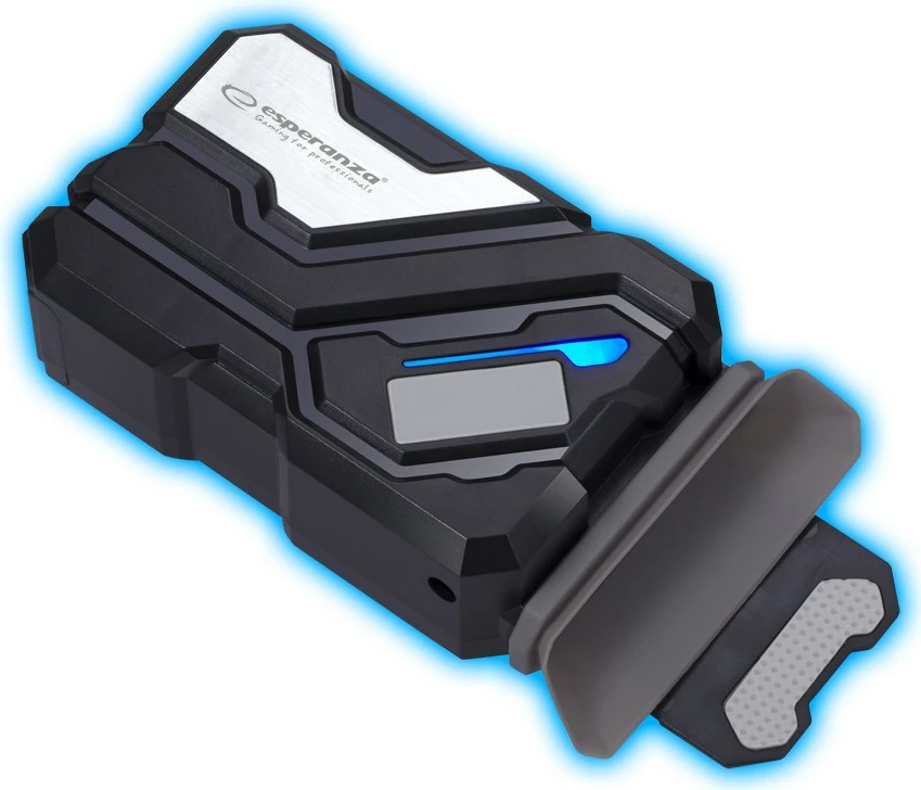 Hladilni ventilator za prenosnik Esperanza EGC103, LED, USB, črn