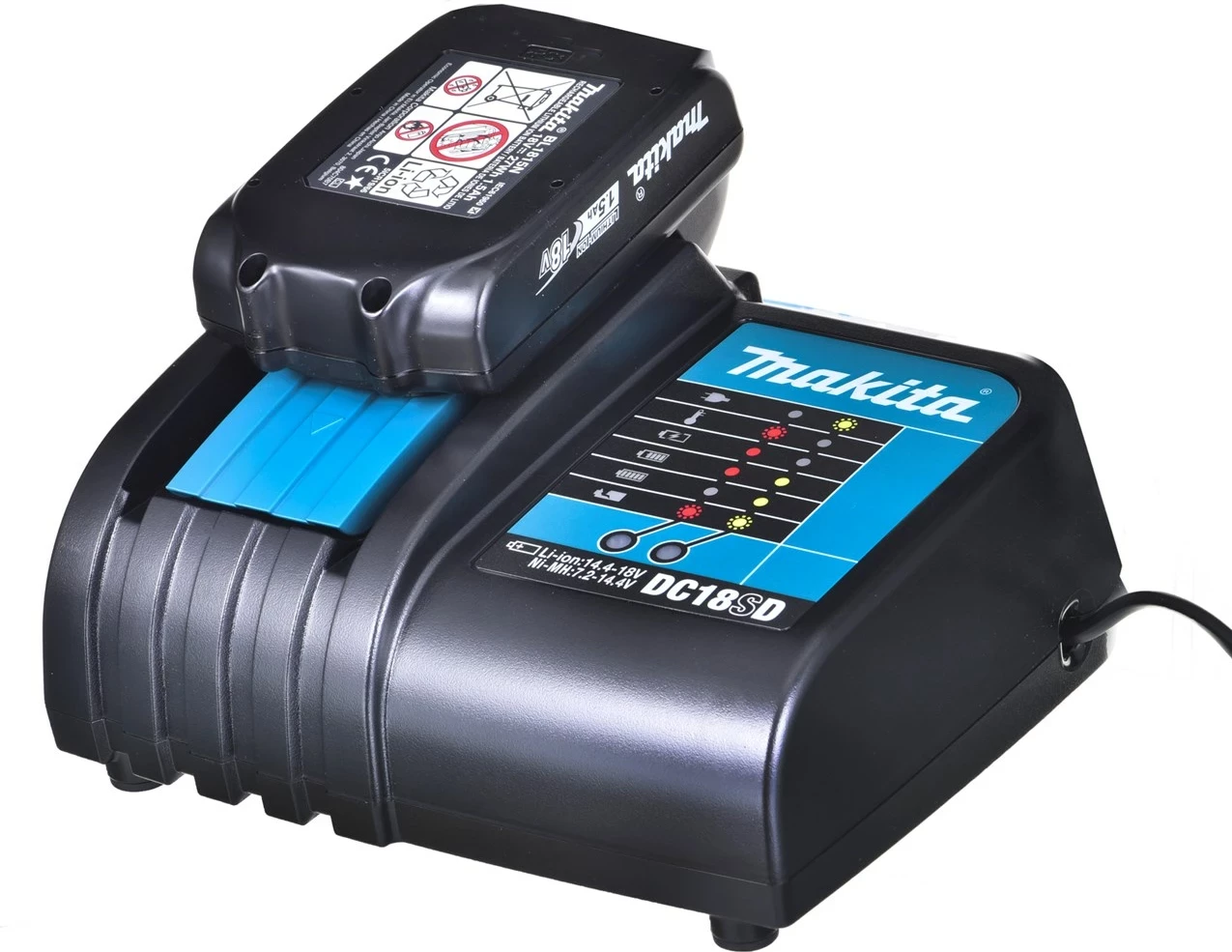 Brezžične škarje za travo Makita DUM604SYX, 18 V, črno, turkizno