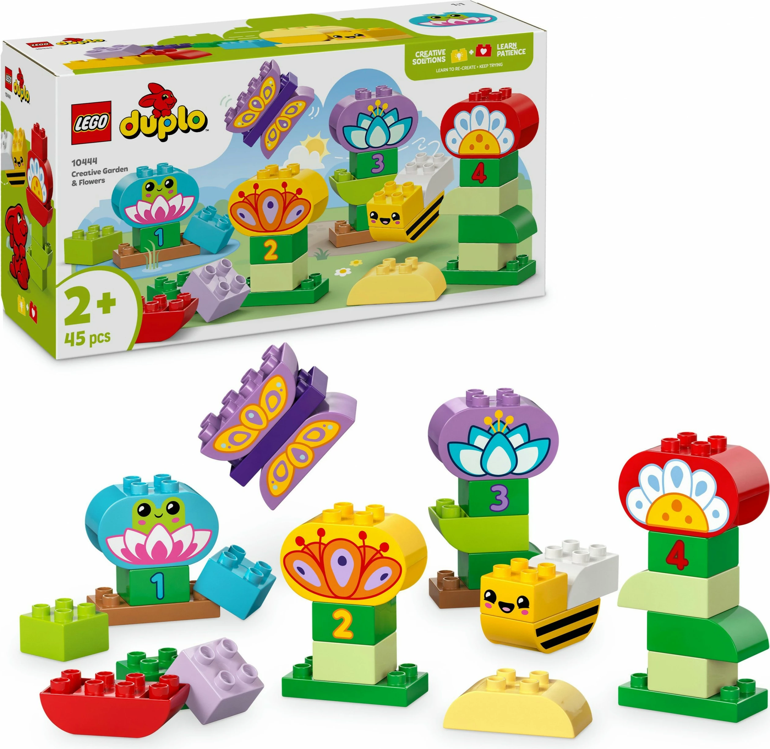 Kreativni vrt, LEGO DUPLO 10444, komplet 45 delov, večbarven