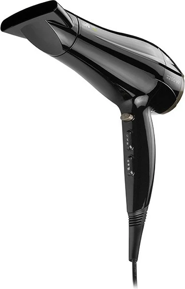 Sušilnik za lase Lafe SWJ-002, 2200 W, črn, z koncentratorjem in difuzorjem