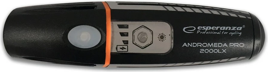 Kolesarska luč Andromeda Pro 2000 LX, Esperanza, LED, 2200 mAh, črna