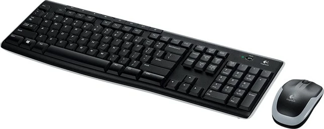 Brezžična tipkovnica in miška Logitech Wireless Desktop MK270, QWERTZ, črn