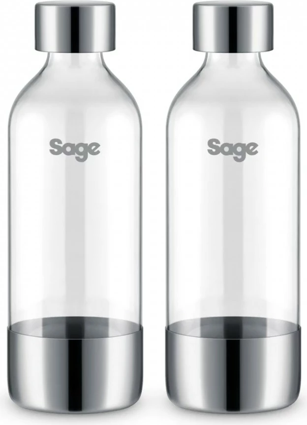 Set steklenic za karbonator, 1 L, pečeno jeklo, 2 kosa Sage SCA001BSS