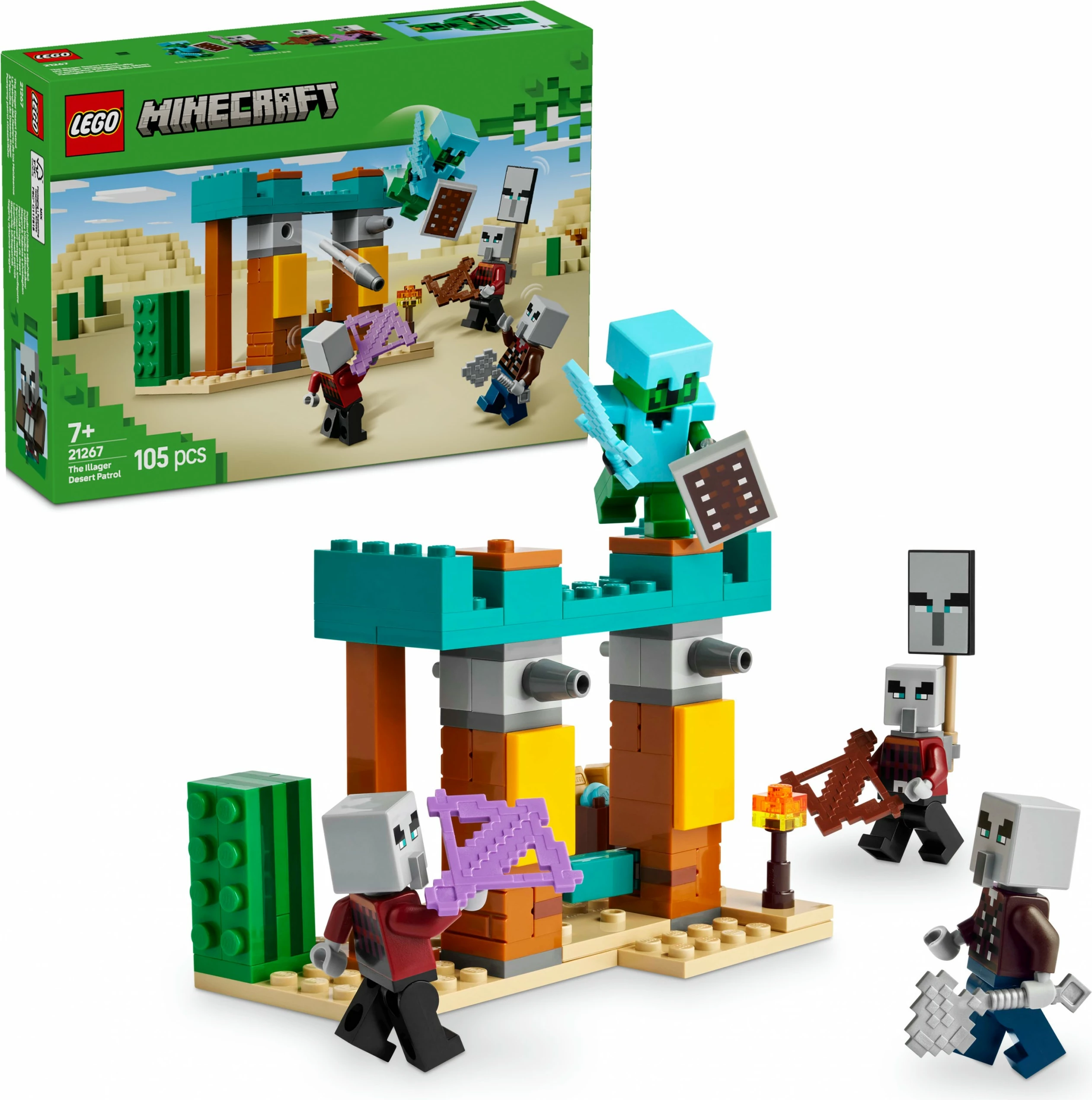 Set za sestavljanje Minecraft 21267, 105 kosov, večbarven