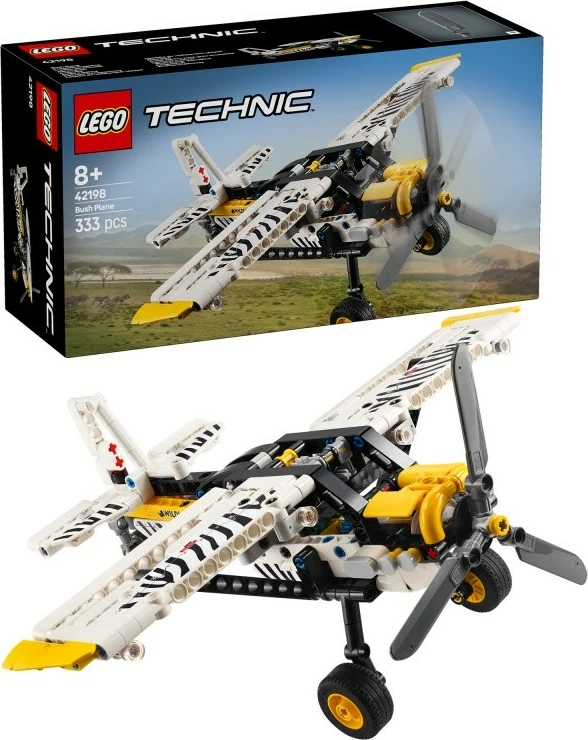 Transportno tovorno letalo z zebrastim vzorcem LEGO Technic 42198, 333 delov