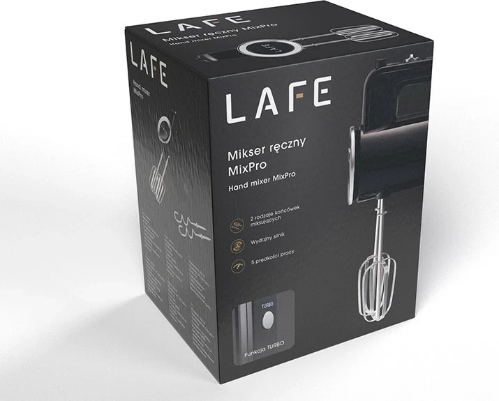 Roke mešalnik, Lafe MixPro, 300 W, 5 hitrosti, turbo, antracitno črn