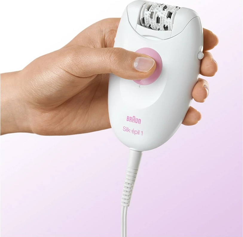 Epilator za učinkovito odstranjevanje dlak Braun Silk-épil 1 SE1-000, bel