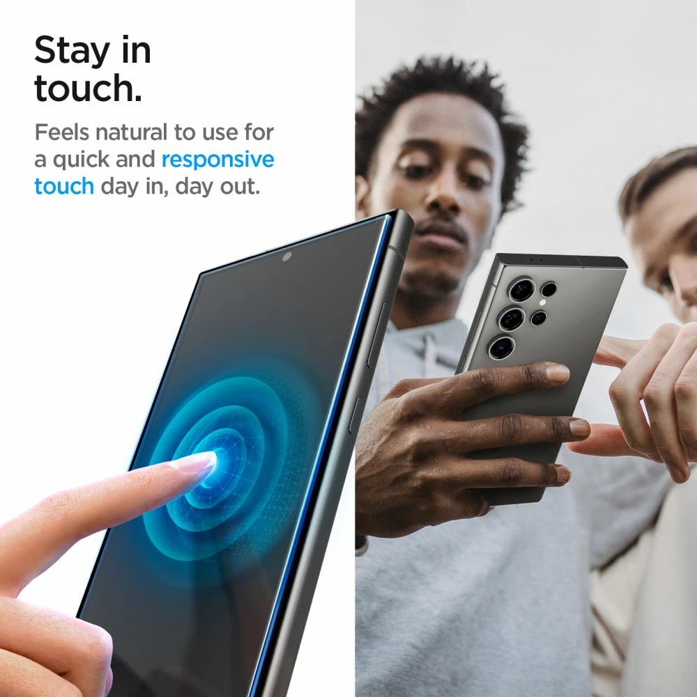 Zaščitno steklo z zasebnostjo za Samsung Galaxy S24 Ultra, Spigen Glas.tR EZ Fit Privacy, 2 kosa