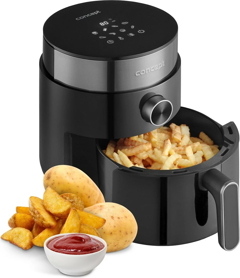 Friteza na vroč zrak Concept FR2500, 2,5 L, črna