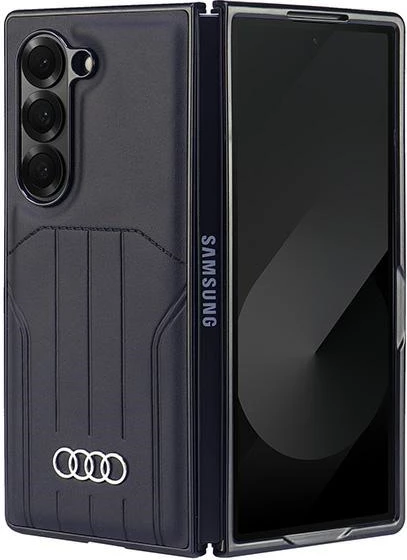Ovitek iz sintetičnega usnja MagSafe za Samsung Galaxy Z Fold 6, črn — Audi