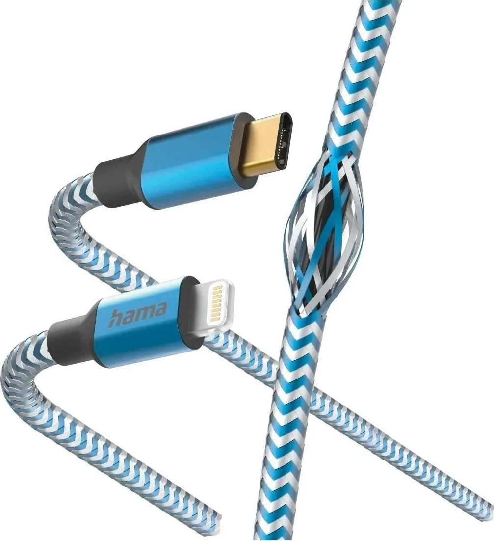 Kabel USB-C na Lightning, Hama Reflected, 1,5 m, moder