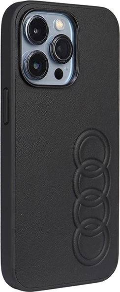Ovitek za telefon za iPhone 13 Pro / 13, 6,1", Audi, umetno usnje, črn