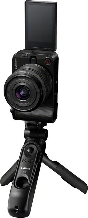 Brezrcalna kamera Canon EOS R50 V z objektivom RF-S 14-30mm F4-6.3 IS STM PZ, stojalo, črna