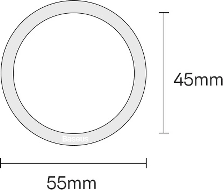 Magnetni obroč za MagSafe, 2 kosa, Baseus Halo Series, srebrn