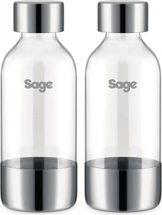 Set steklenic za gazator Sage SCA002BSS, 0,6 L, 2 kosa, pečeno jeklo/prosojno
