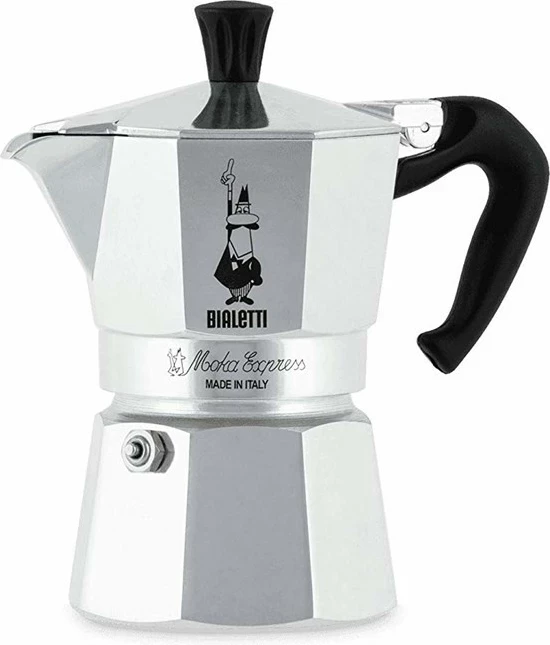 Moka aparat Bialetti Moka Express 0,2 L, alumin, črn