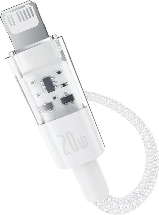 Kabel za hitro polnjenje USB-C na iP Baseus Gem, 1 m, 20 W, bel