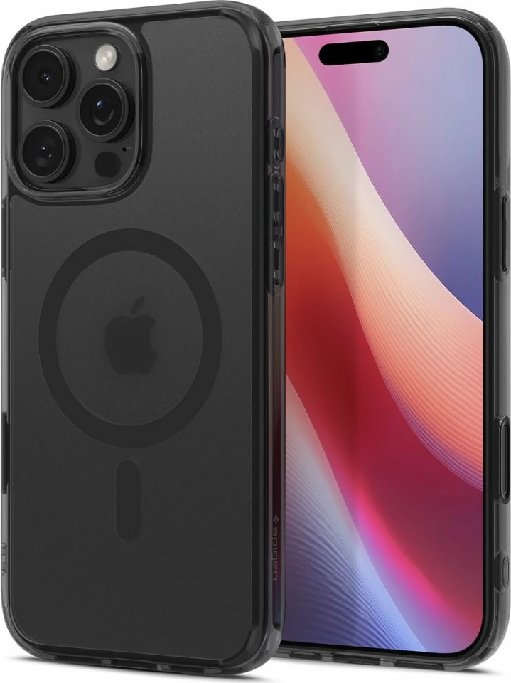 Ovitek za telefon Spigen Ultra Hybrid za iPhone 16 Pro, črn