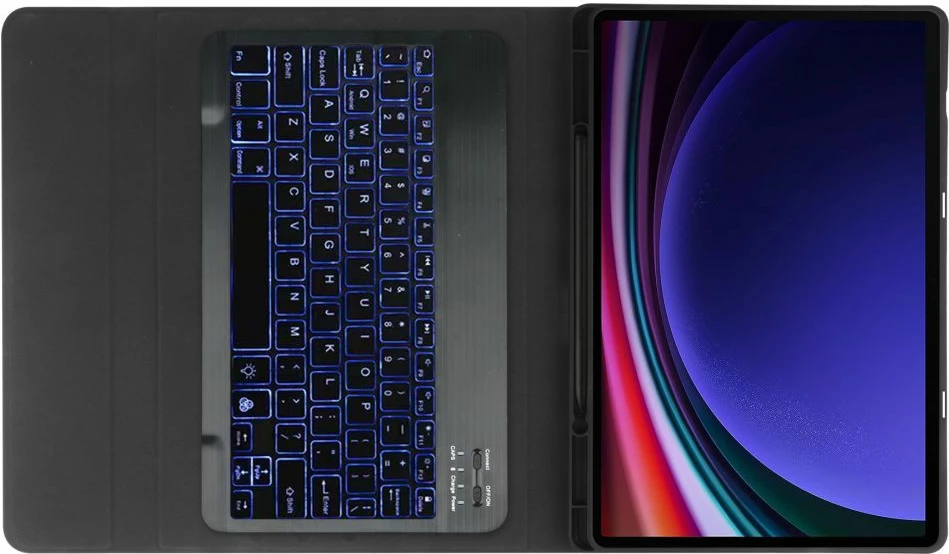 Ovitek za tablični računalnik z tipkovnico Tech-Protect SC Pen za Samsung Galaxy Tab S9 FE Plus 12,4", črn