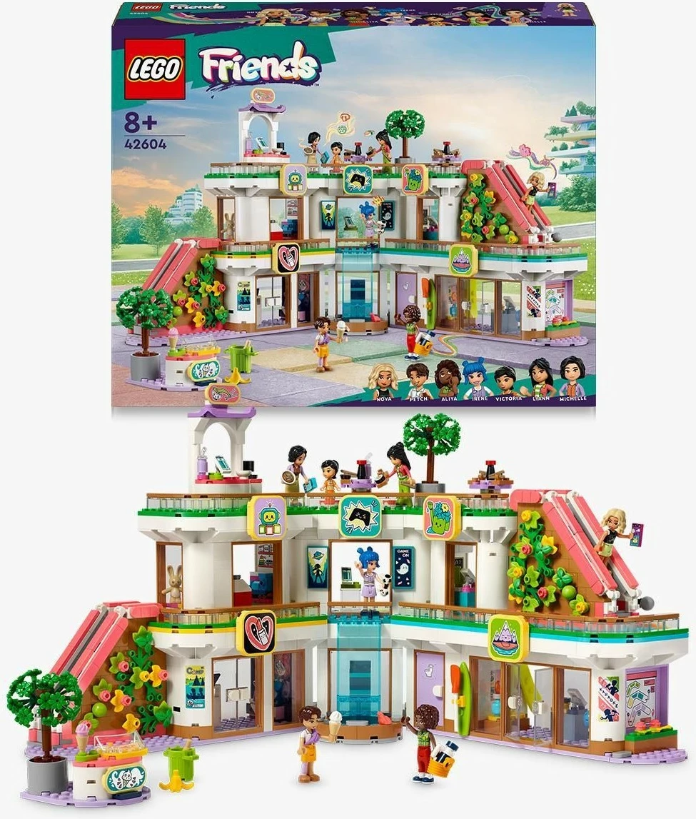 Set za gradnjo LEGO Friends 42604 Nakupovalni center Heartlake City, večbarven