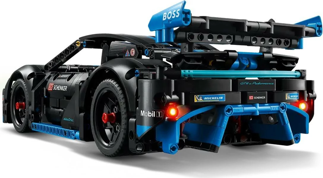 Set za sestavljanje LEGO Technic Porsche GT4 e-Performance Racing Car 42176, 834 kosov, črno/moder