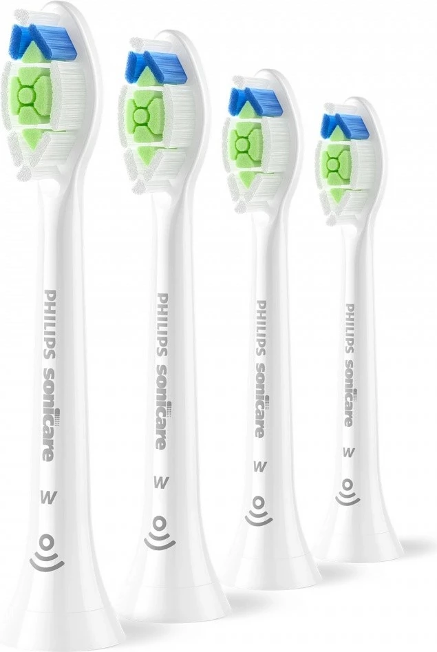 Glava zobne ščetke, Philips Sonicare Optimal White HX6064/87, združljive s snap-on, BrushSync, bela, komplet 4 kosa