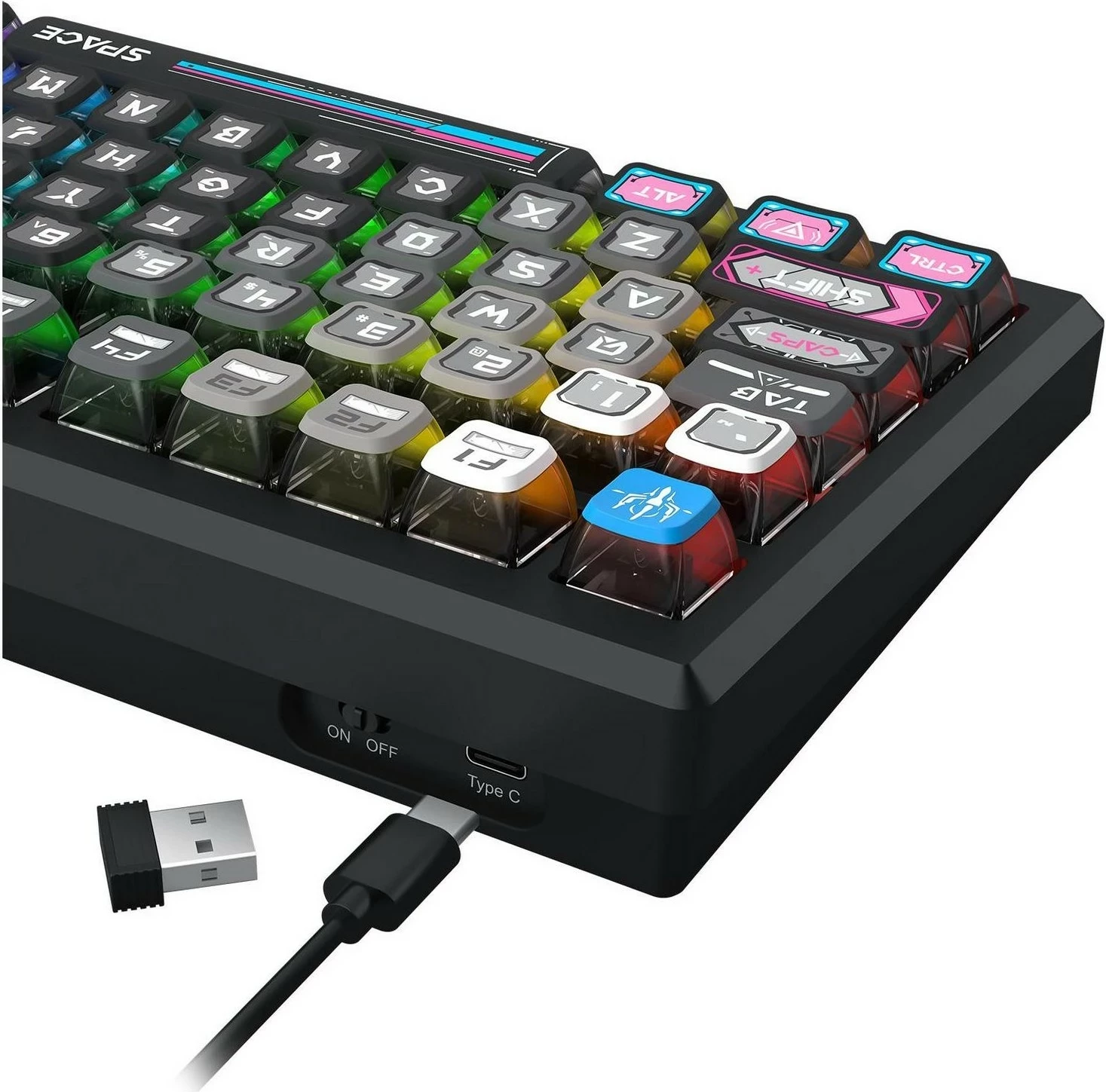 Mehanska tipkovnica Redragon K732MC-RGB-PRO Uranus Pro 82, RGB, brezžično/žično, angleška, črna