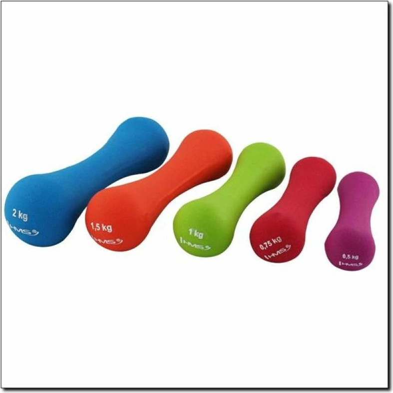 Utež iz litega železa, prevlečena z neoprenom HMS, 1 kg