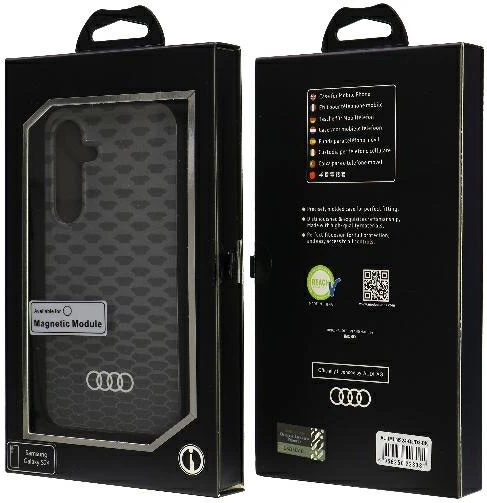 Ovitek z IML vzorcem šivov, MagSafe, za Samsung Galaxy S24 — Audi, črn