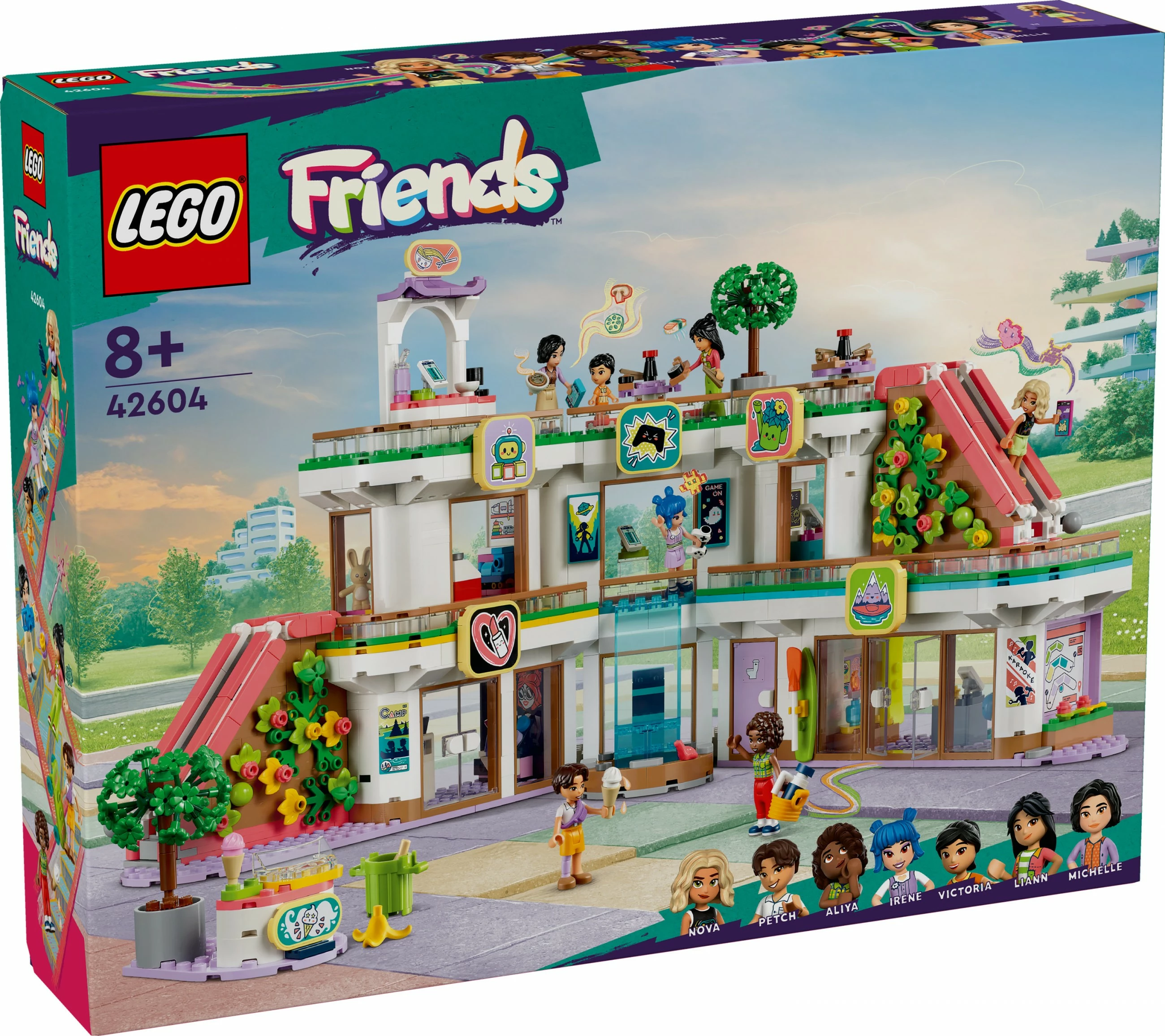 Set za gradnjo LEGO Friends 42604 Nakupovalni center Heartlake City, večbarven
