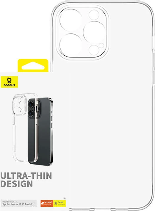 Ovitek za iPhone 15 Pro Max Baseus OS-Lucent Series, prozoren