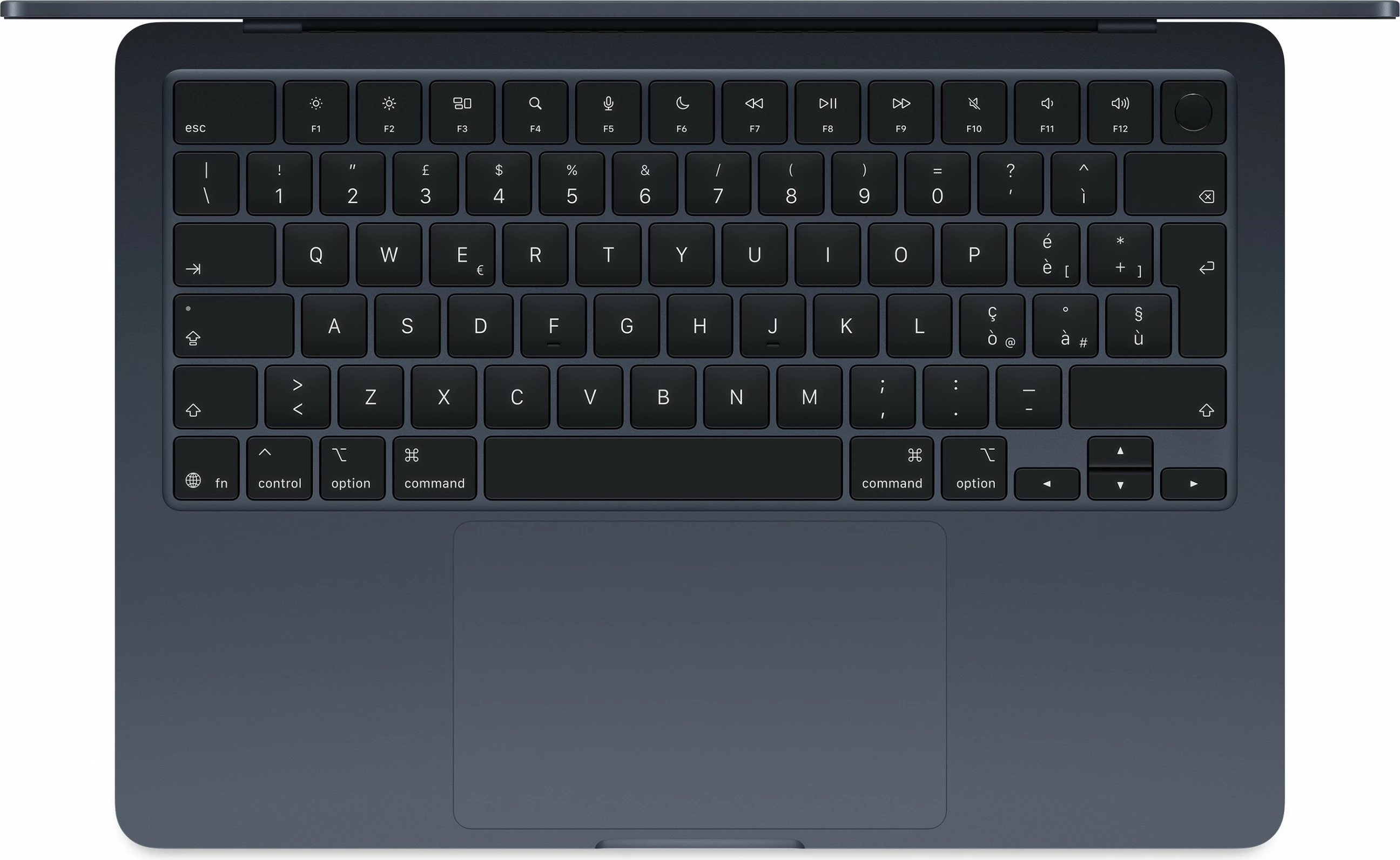 Prenosen prenosnik Apple MacBook Air, 13,6", M4 10-jedrnik, 16 GB, 256 GB SSD, 8-jedrni GPU, Midnight (QWERTZ Nemčija)