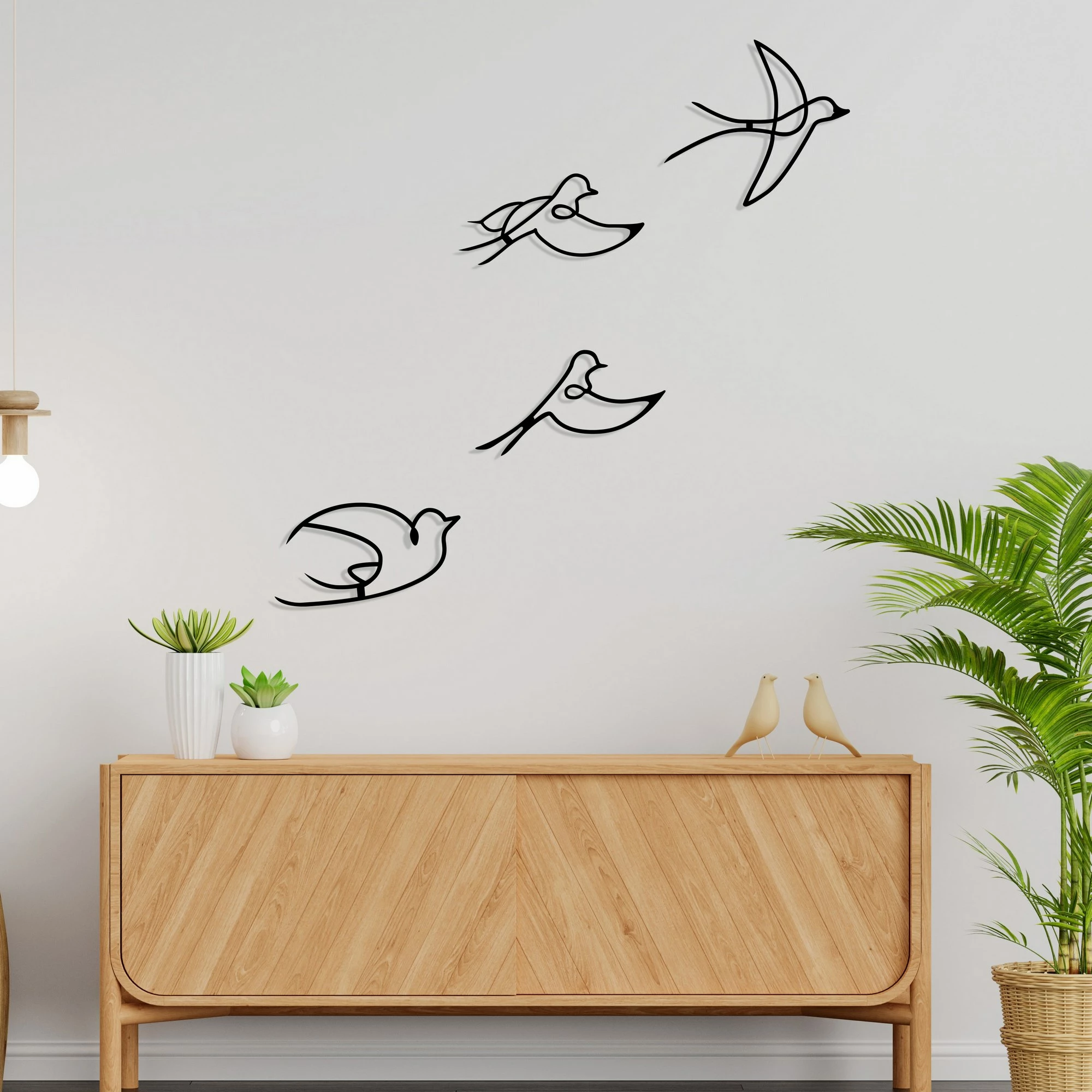 Metalni stenski dekorativni dodatek Wallity Hope, 4 kosa