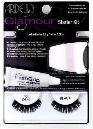 Set umetnih trepalnic, Ardell Glamour Lashes 101 Demi, unisex, črn, 3-delni