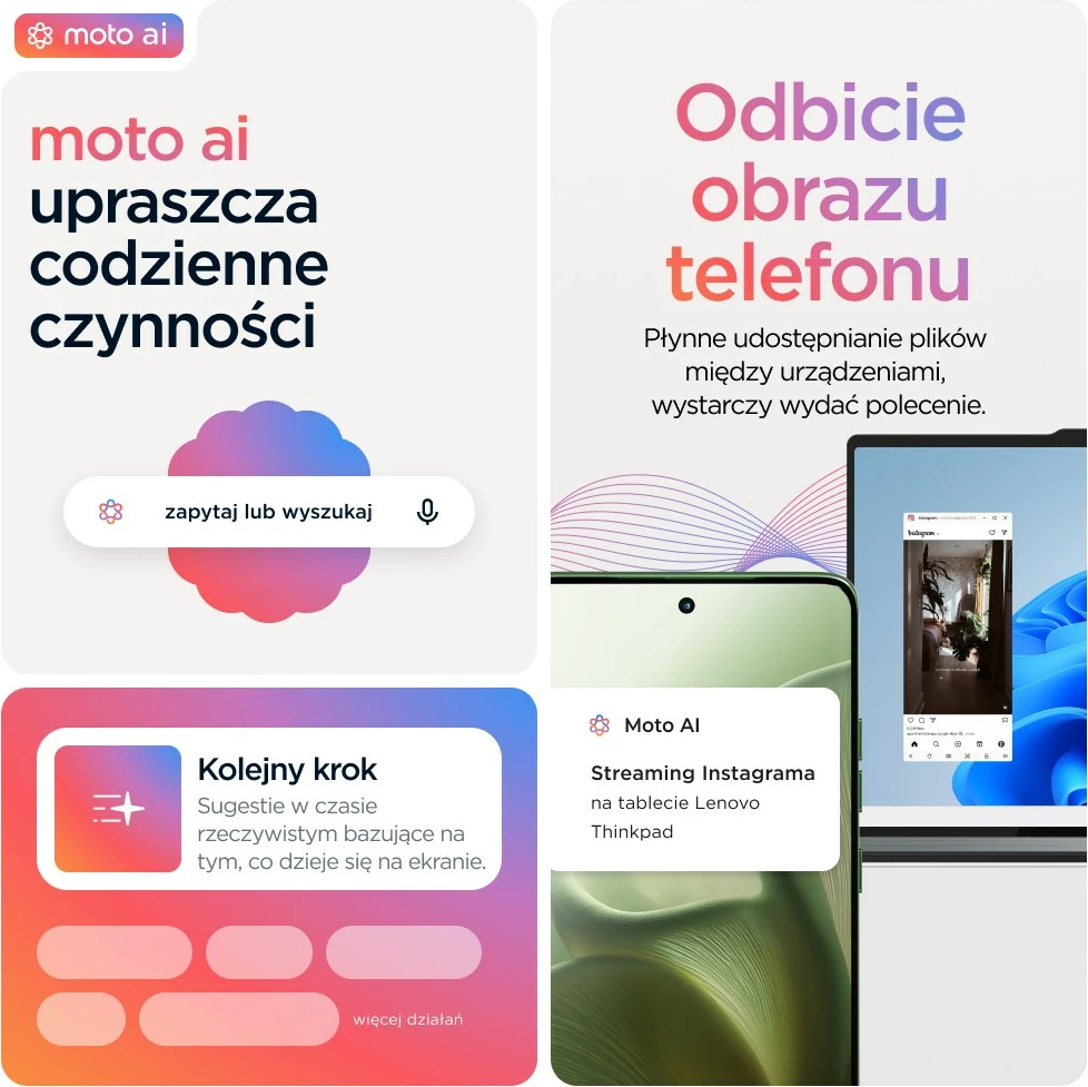 Pametni telefon Motorola edge 60, 6,67", 12 GB RAM, 256 GB, 5G, zelena