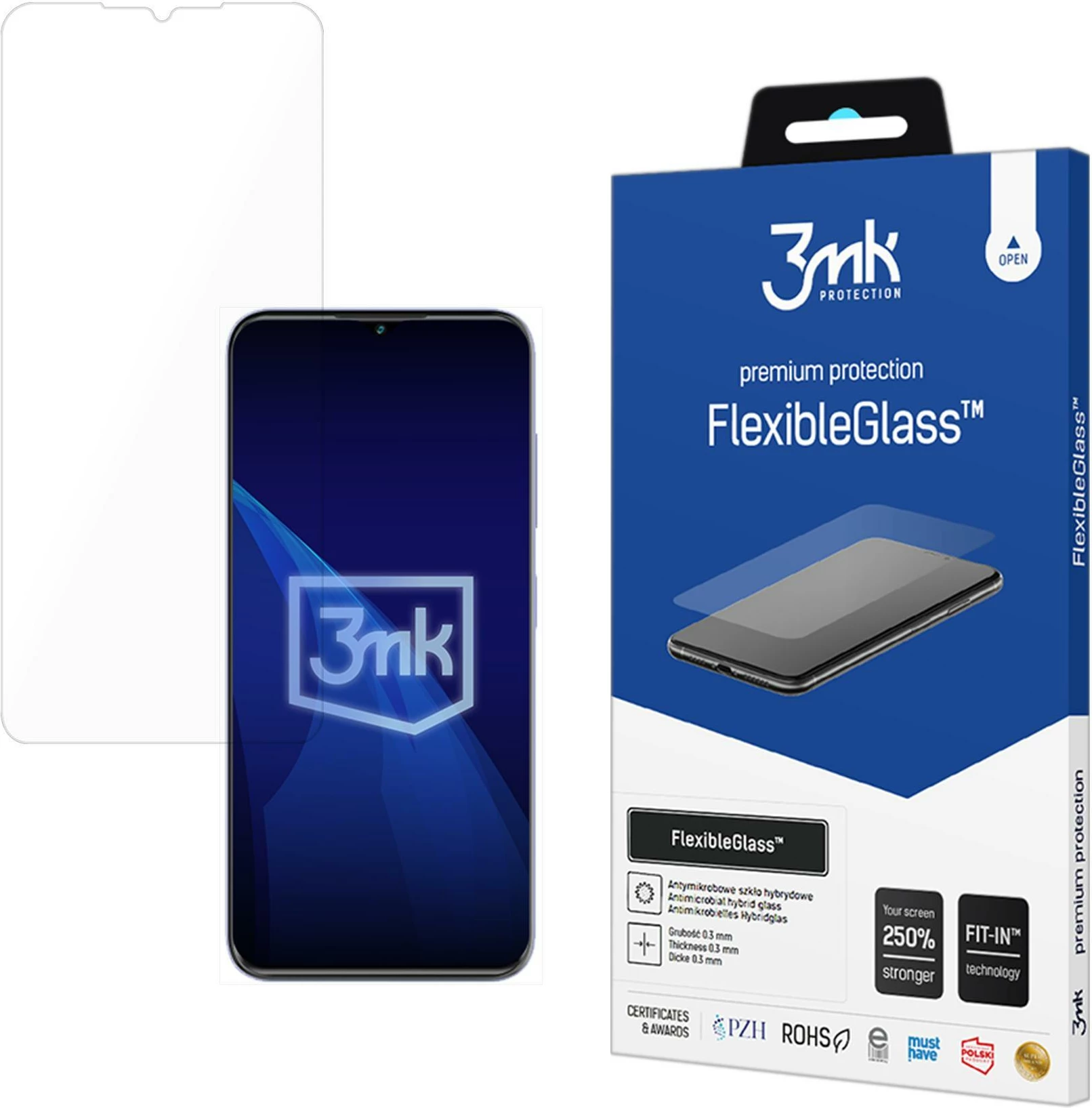 Hibridno zaščitno steklo 3mk Protection FlexibleGlass za pametni telefon ZTE Blade V50 Design
