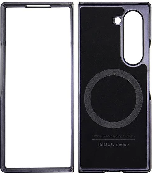 Ovitek iz sintetičnega usnja MagSafe za Samsung Galaxy Z Fold 6, črn — Audi