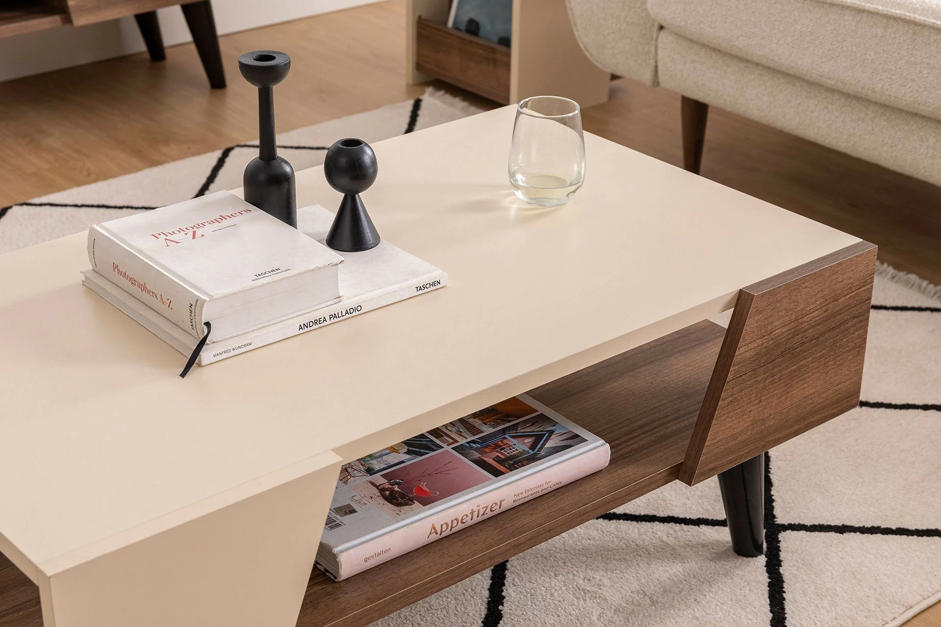 Kavna mizica Clark, Hanah Home, rjava in bež