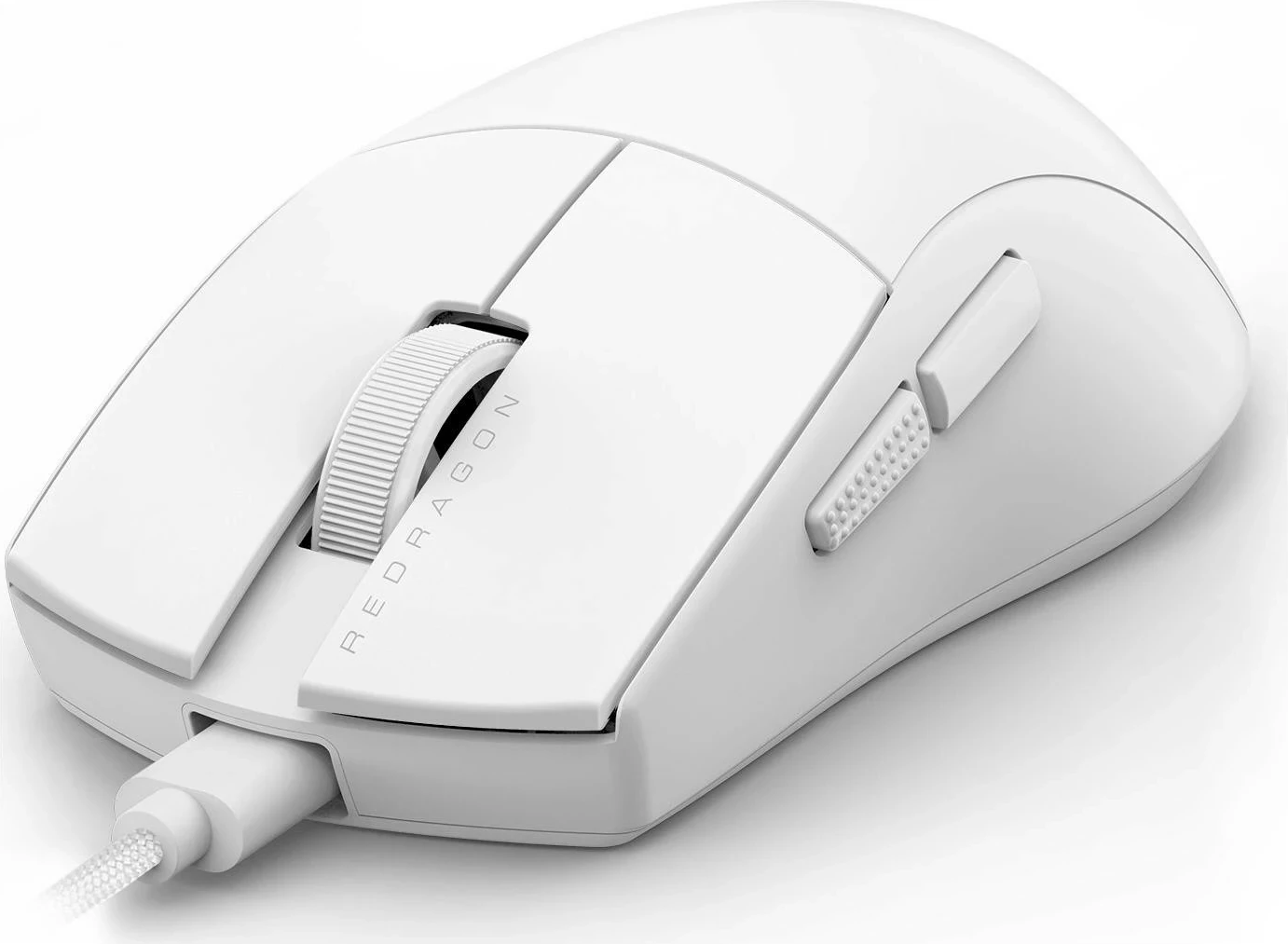 Optična igralna miška Redragon M724W K1NG, laser, 12400 DPI, bela