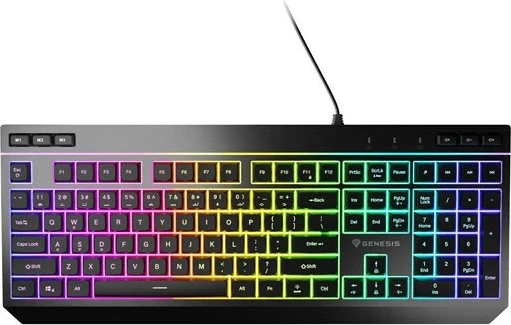 Gaming tipkovnica z RGB osvetlitvijo, s kablom, QWERTY, numerični del, črna Genesis Rhod 530 RGB