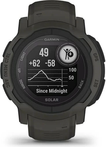 Pametna ura Garmin Instinct 2 Solar, 2,29 cm (0,9"), MIP, GPS, grafit