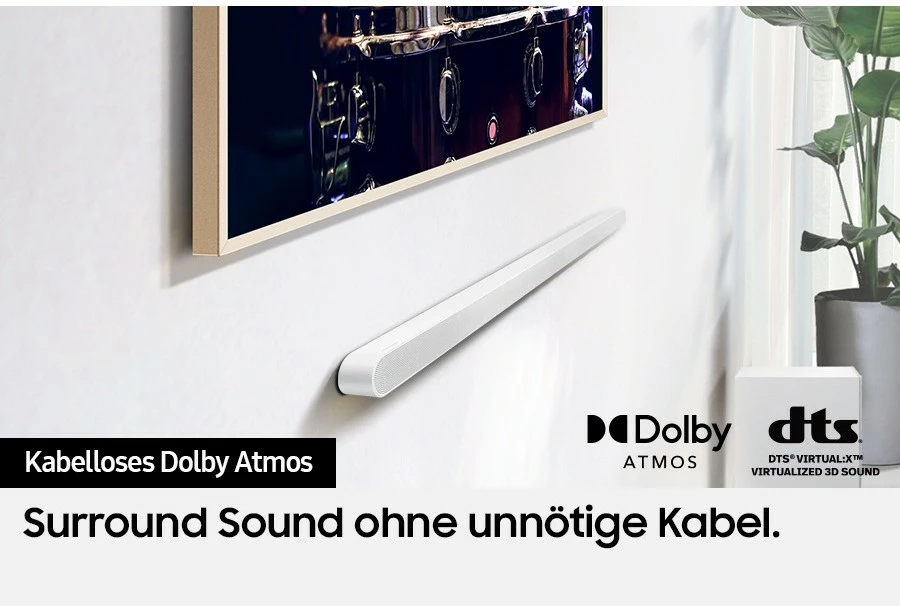 Ultra tanek zvočnik, Dolby Atmos, Chromecast, Bluetooth, Samsung HW-S711GD, bel