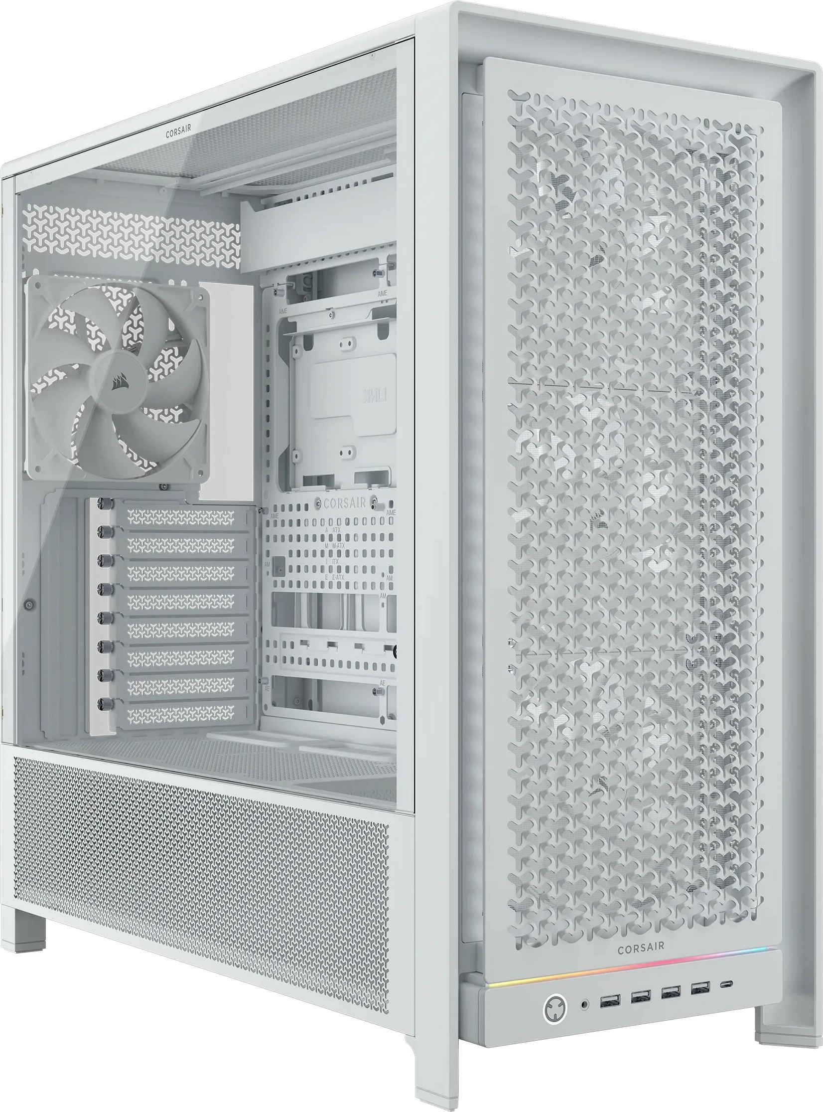 Računalniško ohišje Corsair Frame 5000D RS, Midi Tower, ATX, belo