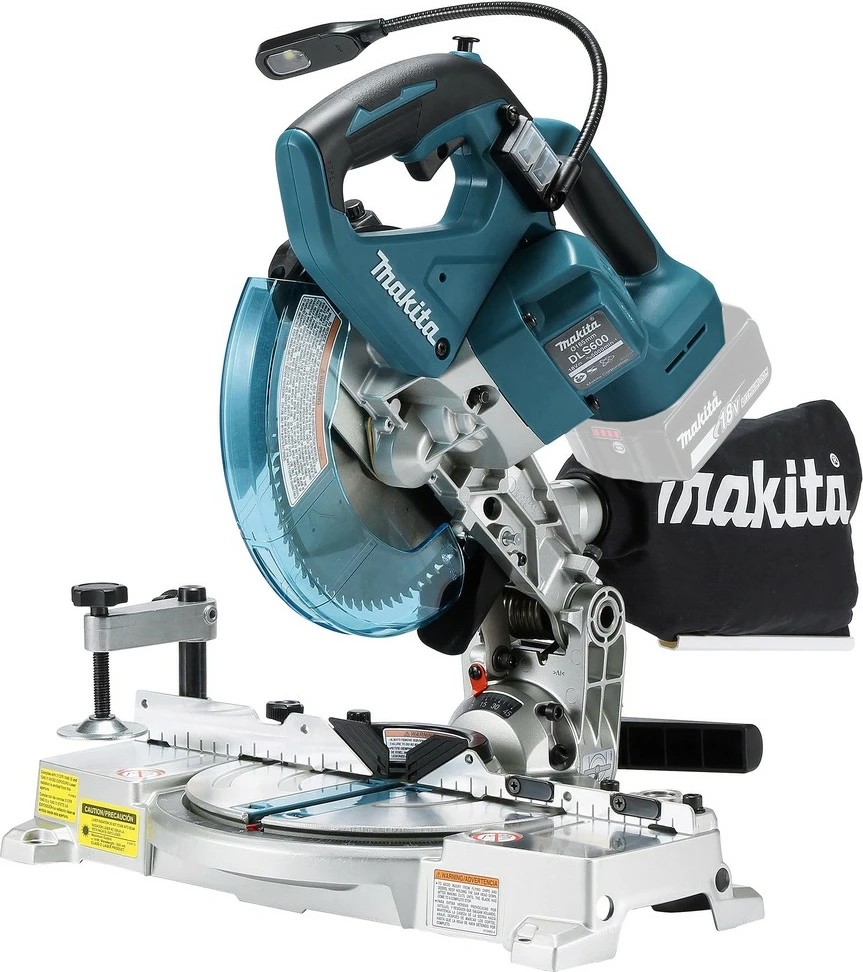 Brezžična kotna žaga Makita DLS600Z, na baterijo, modra